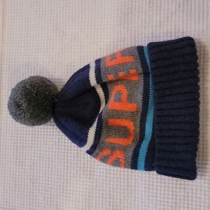 SuperDry winter hat. OS. Unisex. Navy blue.